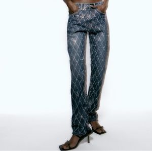 Zara TRF Jeweled Jeans